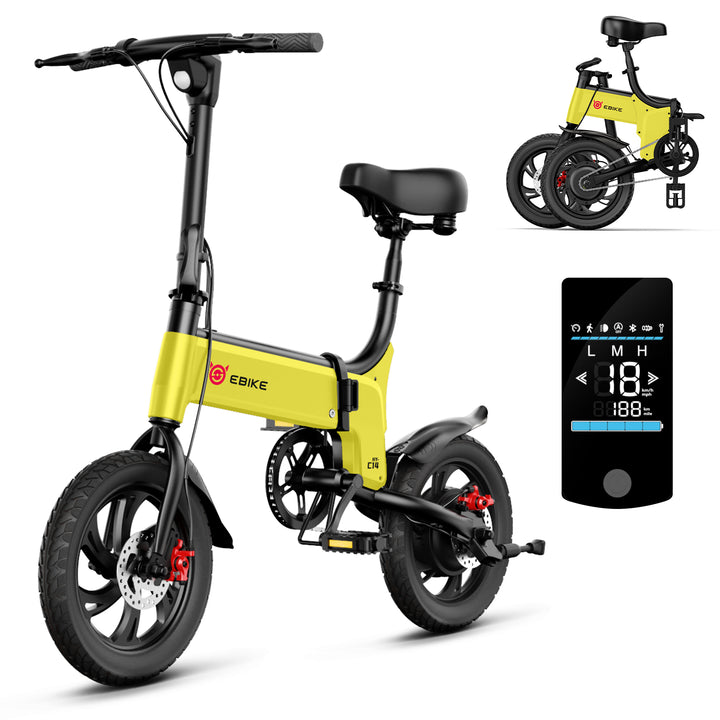 14" Lynx Plus Folding Electric Bike for Kids (Yellow)