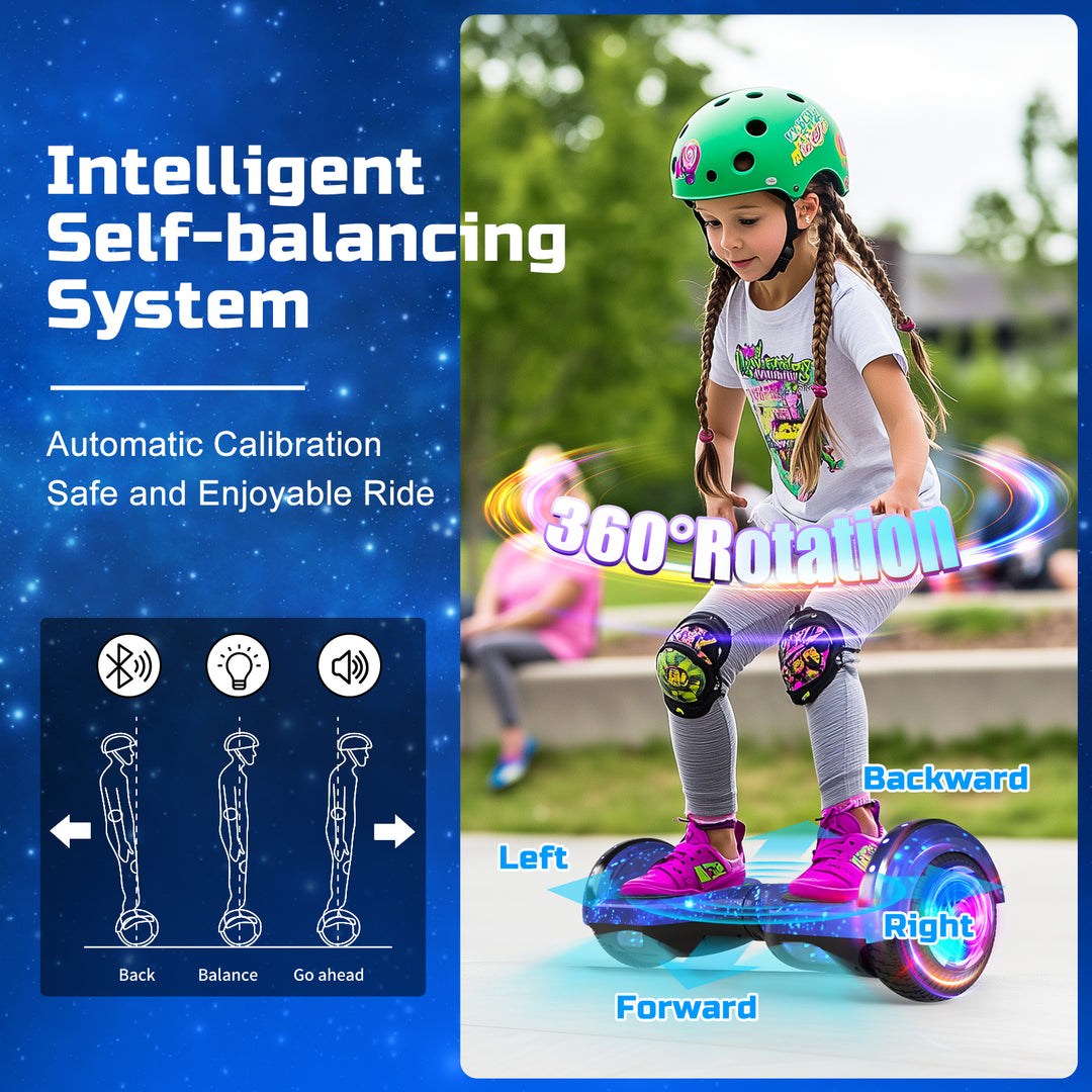 SISIGAD A02C Colorful 6.5" Hoverboard with Bluetooth