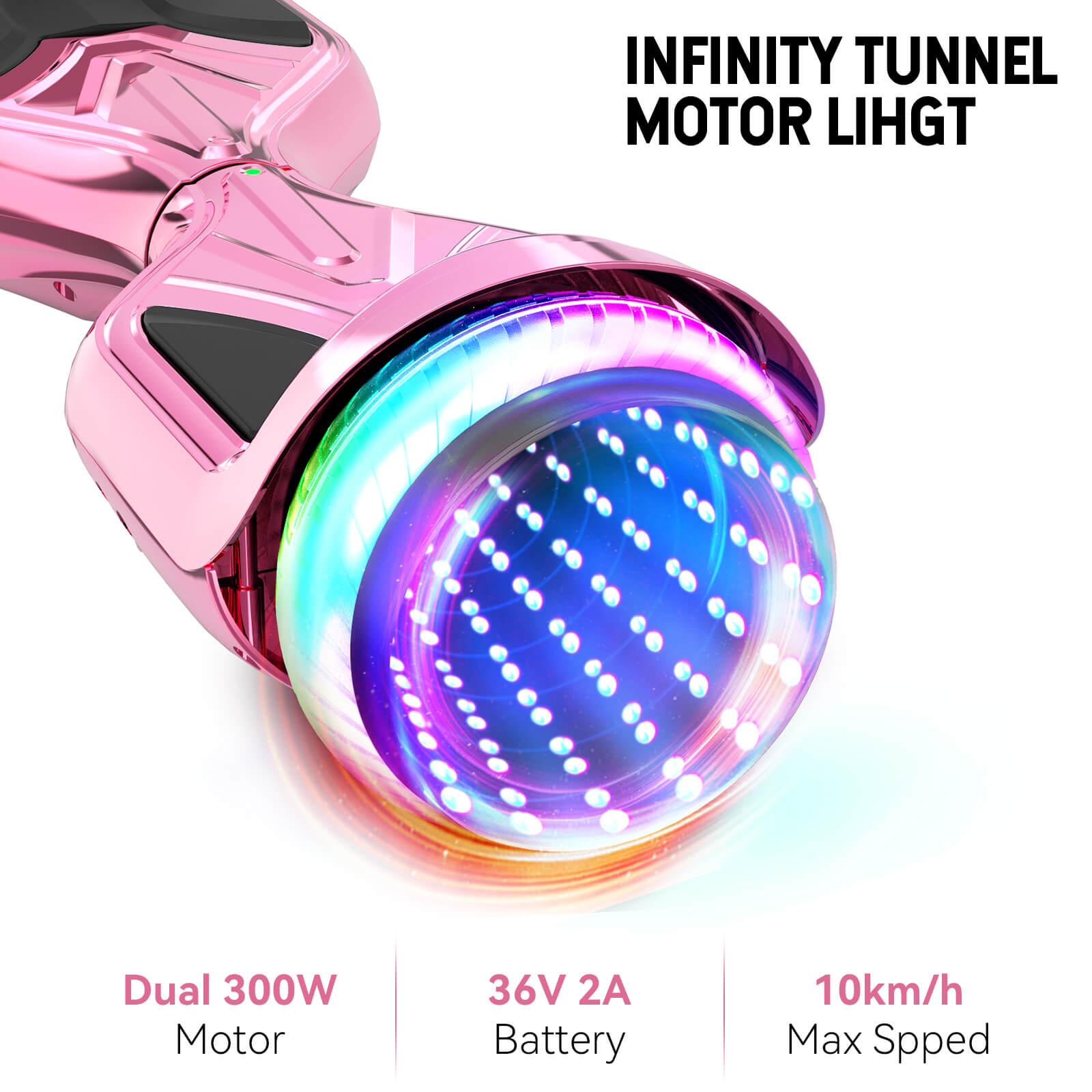 Rose gold hoverboard with bluetooth and lights new arrivals