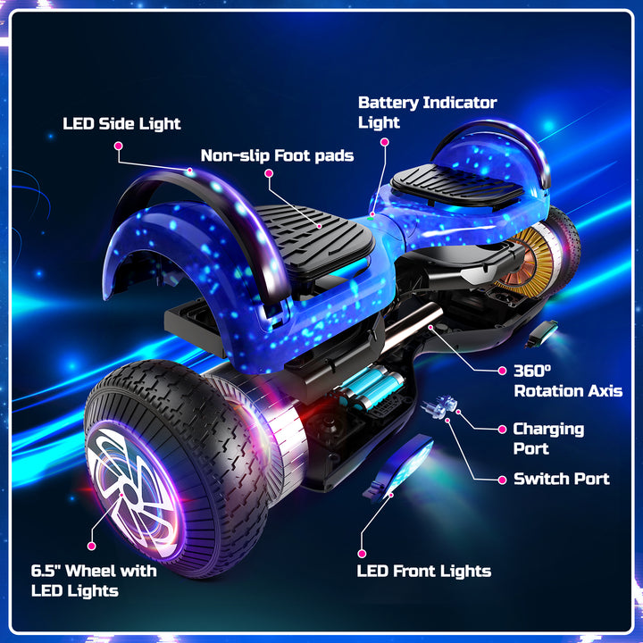 SISIGAD A02C Colorful 6.5" Hoverboard with Bluetooth